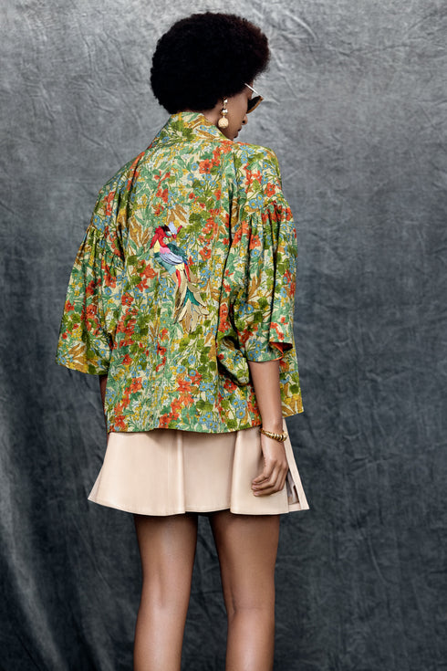 Short Parrot Kimono